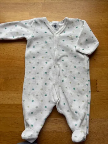 Pyjama velours petit bateau naissance garçon