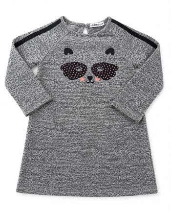 Robe pull grise panda