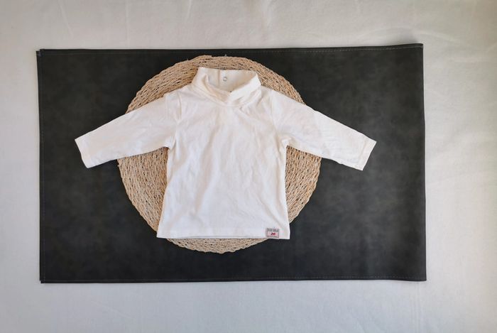 Tee-shirt col roulé 👣 lot de 2, blanc, tape à l'œil, 6mois - photo numéro 3