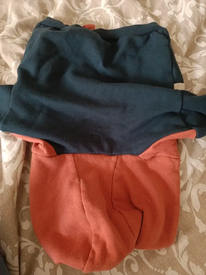 Pull à capuche la redoute 81cm bleu orange - photo numéro 3