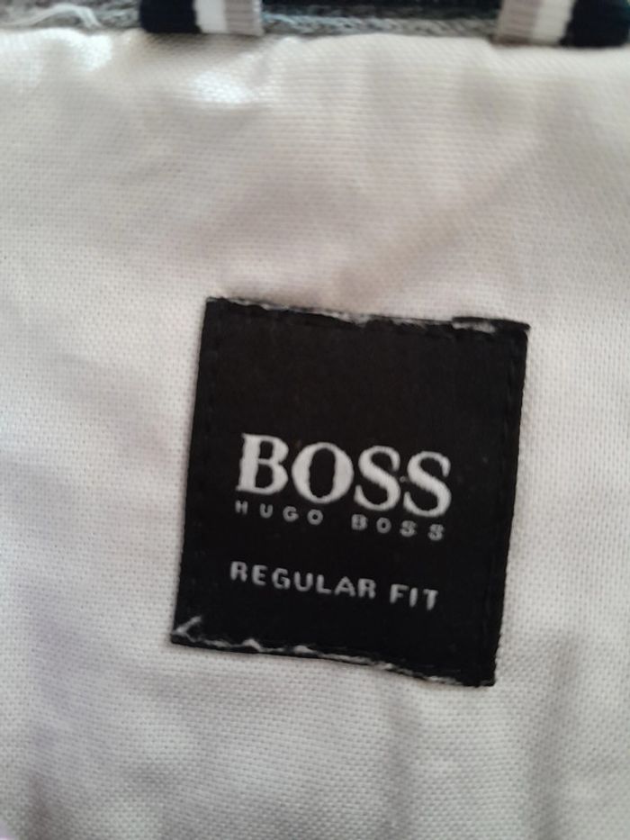 Polo, rayé rose et blanc, taille XL, Marque Hugo Boss - photo numéro 5