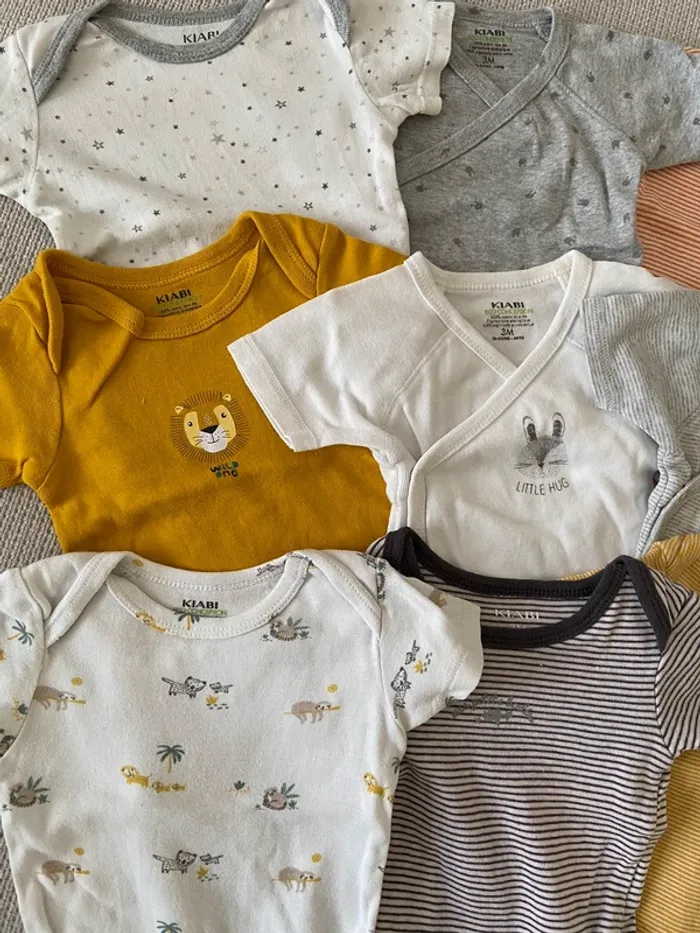 Lot 9 bodys taille 3 mois - photo numéro 2
