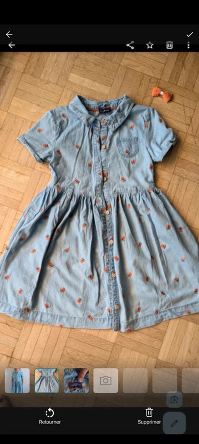 Robe en jean cache cache dans les nuages