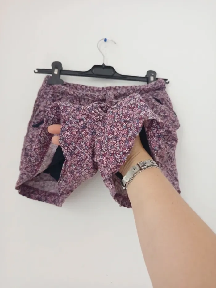 Short d'été fluide a motifs fleurie fille w - photo numéro 2