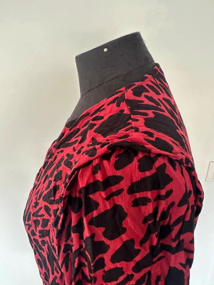 Chemisier blouse rouge et noir - photo numéro 6