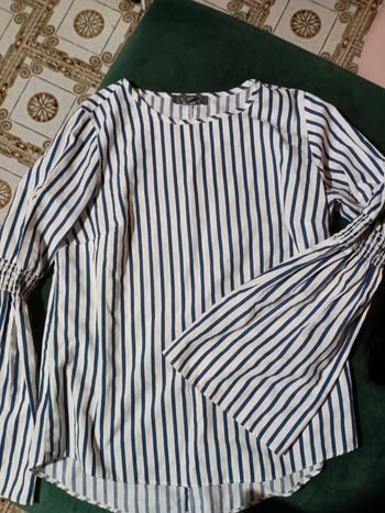 Blouse rayée manches évasées