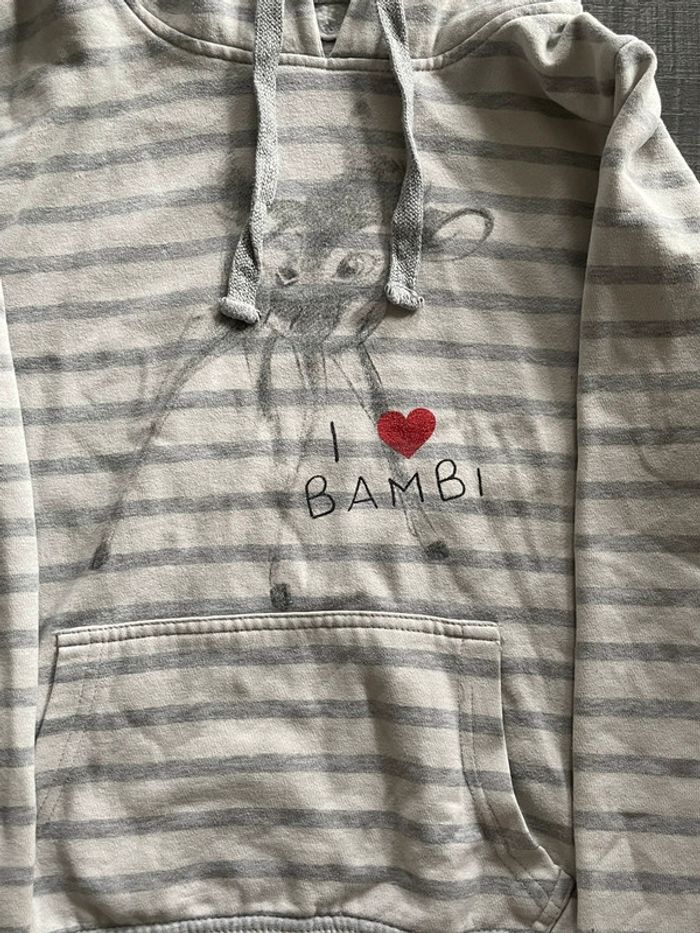 Sweat à capuche taille 34 Disney bambi - photo numéro 2