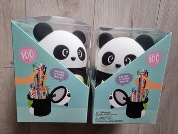 Lot de 2 pots à crayons - trousses - Legami Panda XXL