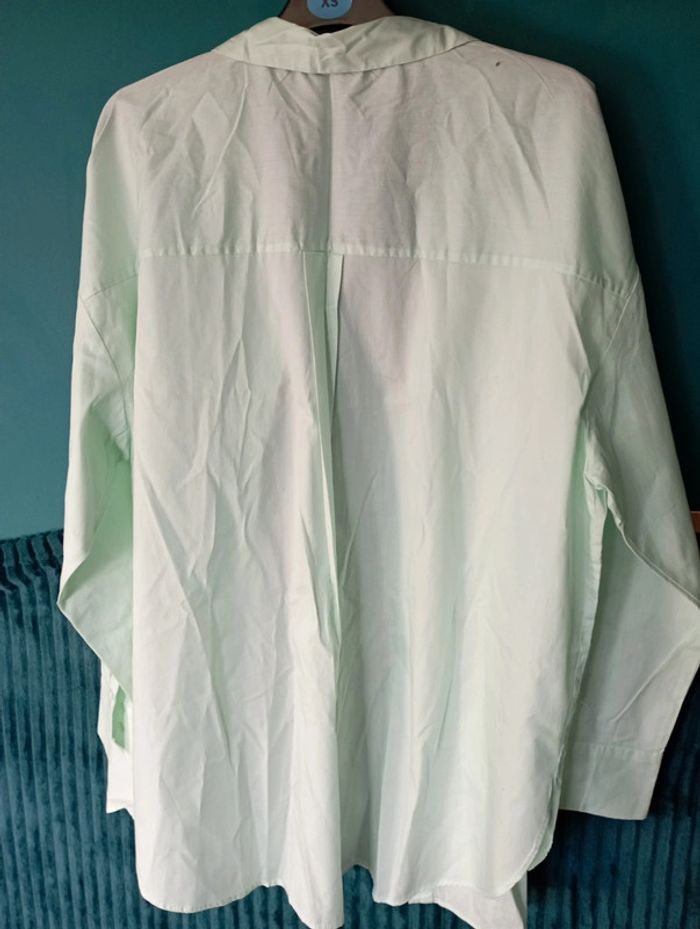 Chemise femme oversize vert clair - photo numéro 2
