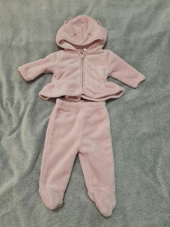 Ensemble chaud bébé fille 1 mois