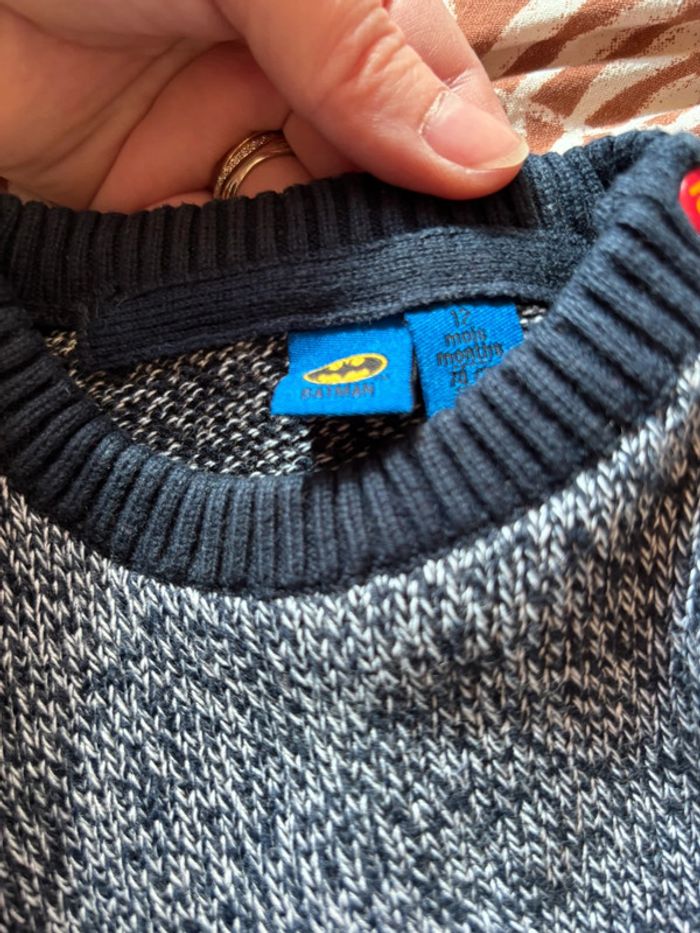 🌸Pull bleu gris Batman 12 mois🌸 - photo numéro 4