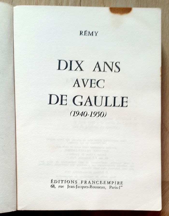 Rémy - Dix ans avec De Gaulle (1940-1950) - photo numéro 7