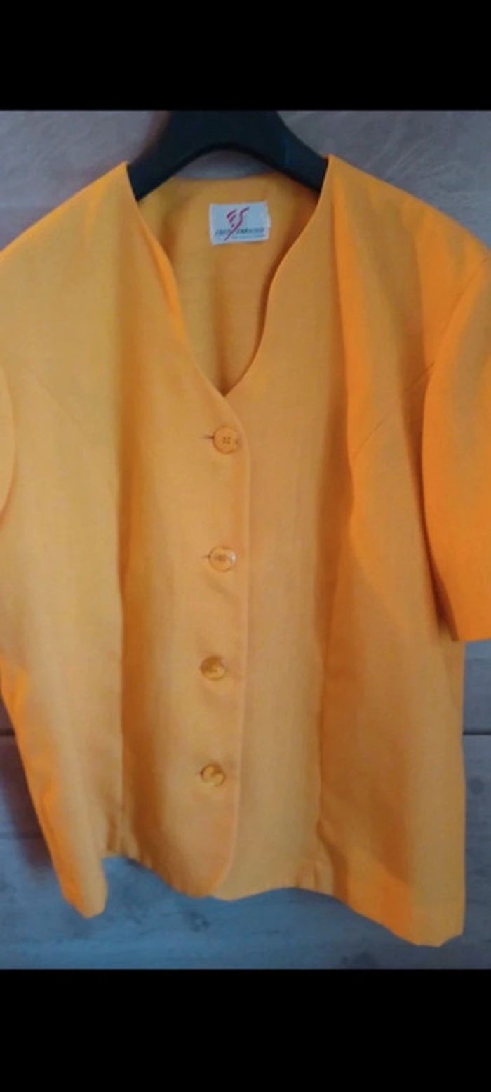 Chemisier/veste/blazer taille 42 couleur canari fred sabatier - photo numéro 4