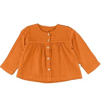 Blouse à manches longues 6 mois en coton bio Poudre Organic