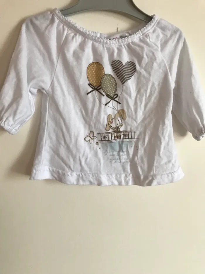 T shirt manches longues 6 mois neuf