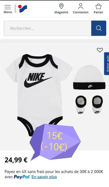 Ensemble Nike NEUF 6/12mois