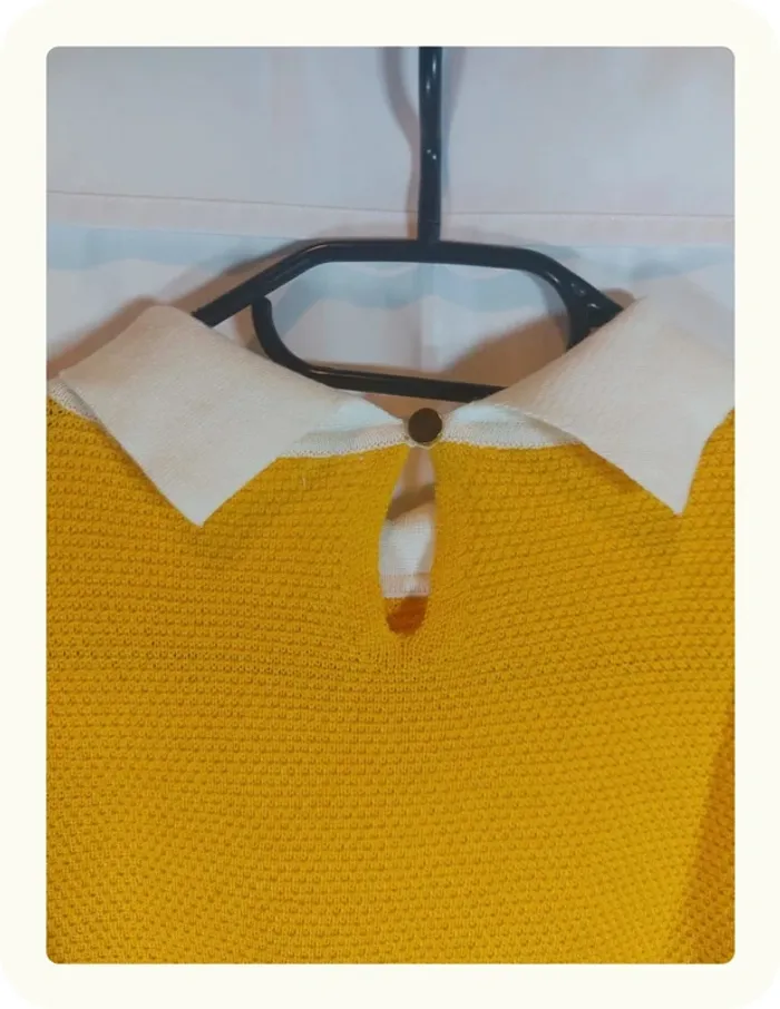 Pull vintage gaufré avec col Femme - photo numéro 5