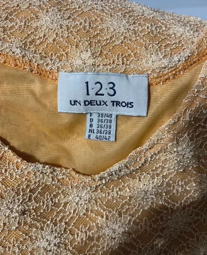 Top jaune Un Deux Trois élégant - photo numéro 3