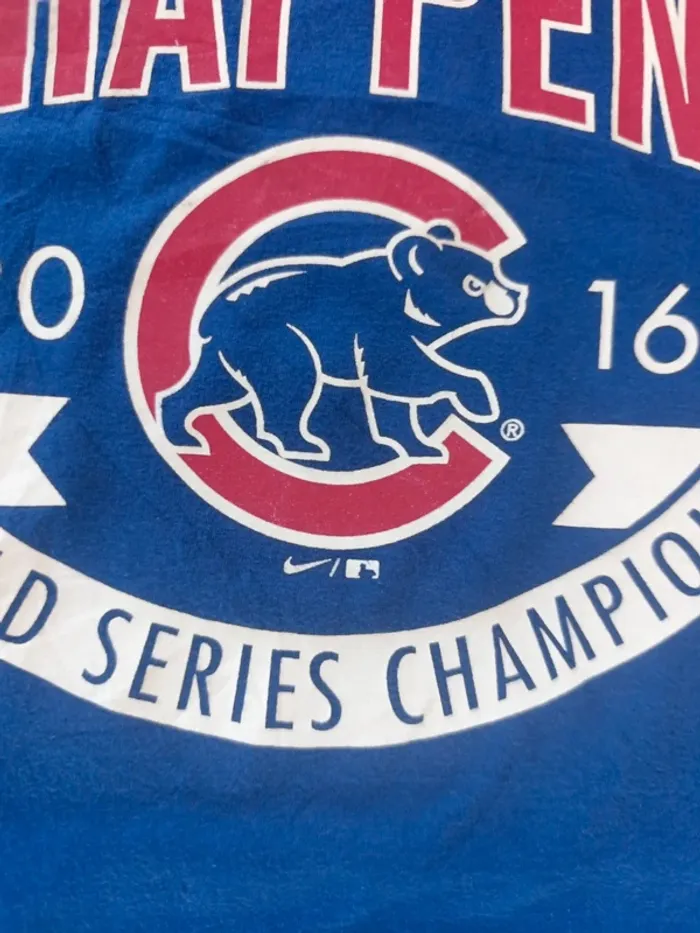 T-shirt Nike tee MLB chicago cubs 2016 L - photo numéro 5