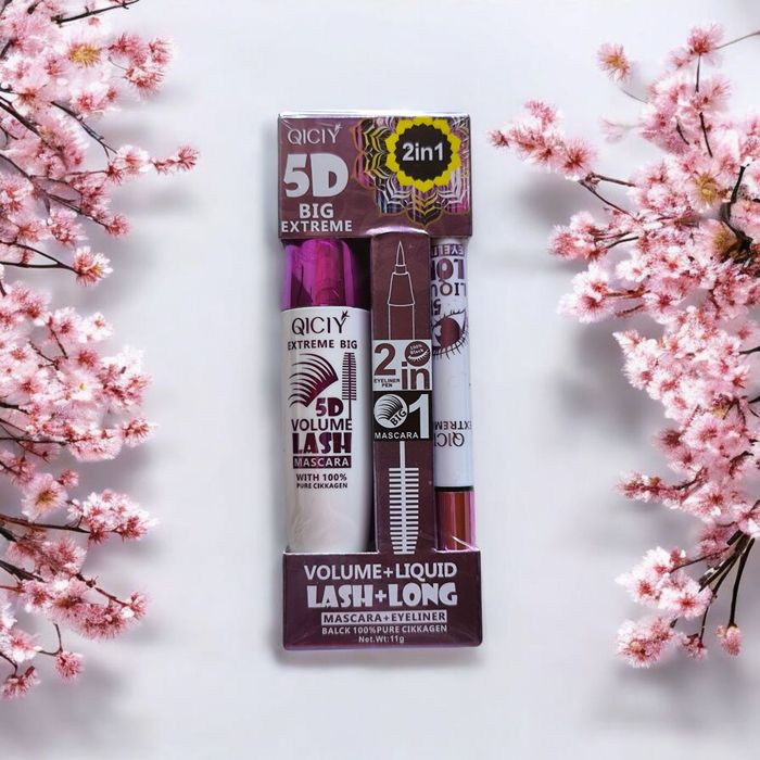 Duo mascara + eyeliner noir 5D 24h
