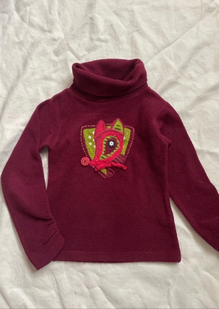 Pull polaire col roulé