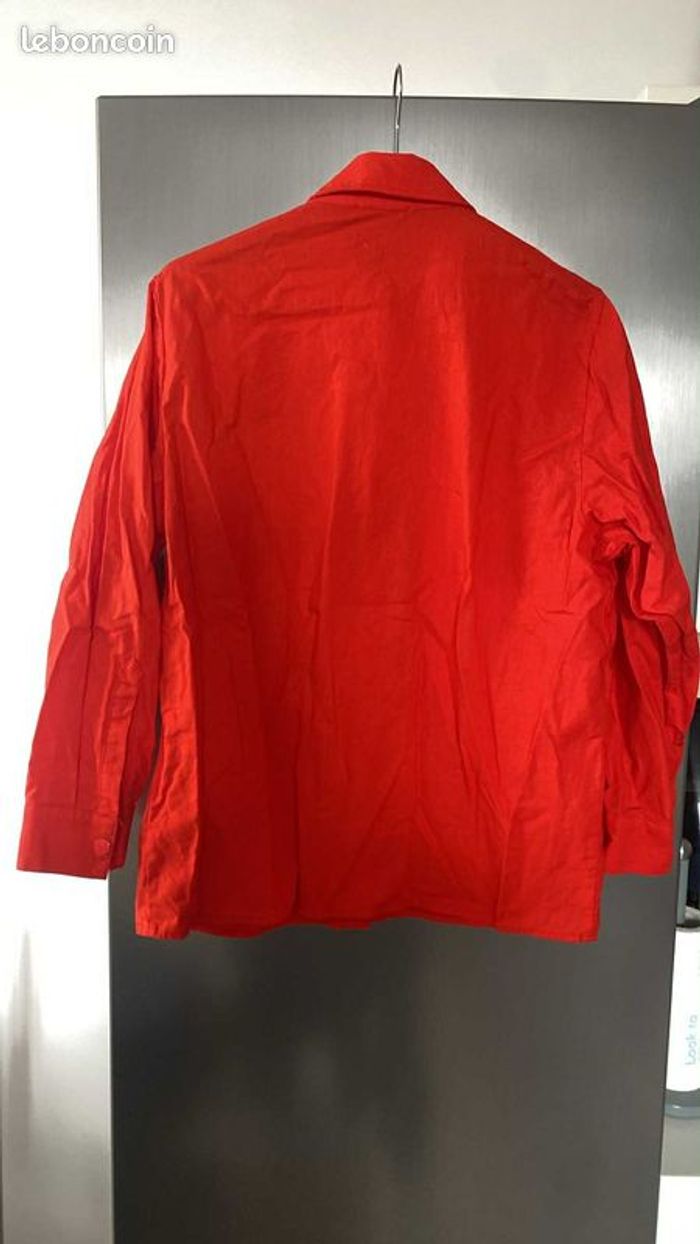 Surchemise Rouge Galeries Lafayette Taille 36 Neuve Coupe Droite - photo numéro 2