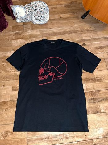 T-shirt noir tête de mort brodée rouge the kooples très bon état M