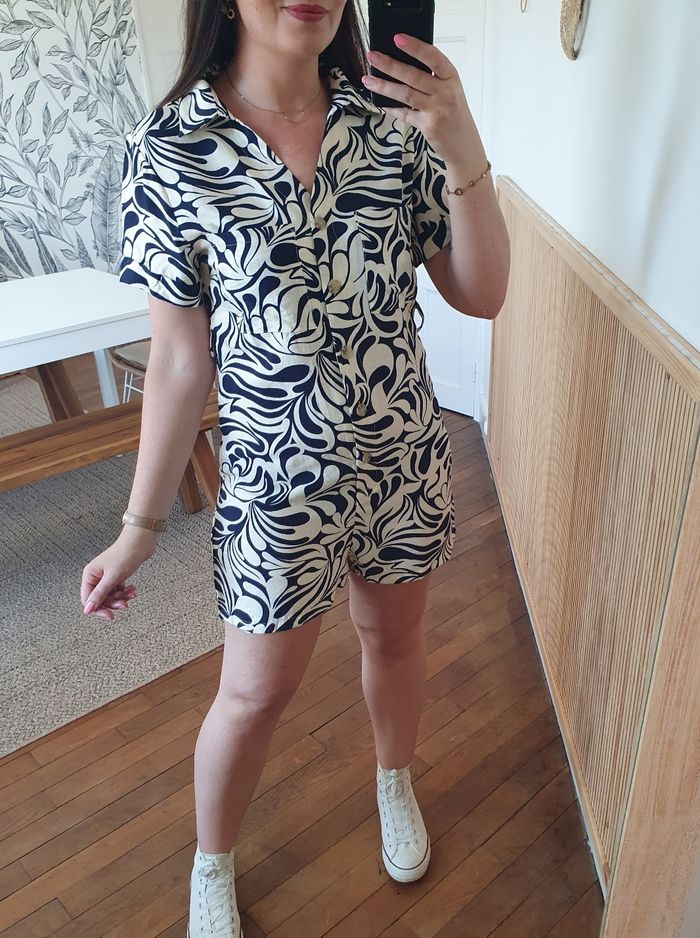 Combi-short Baleares bleu marine/écru Taille S/M - photo numéro 3