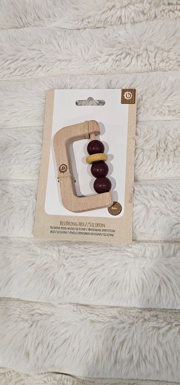 Anneau de dentition en bois et en silicone Bieco Neuf 