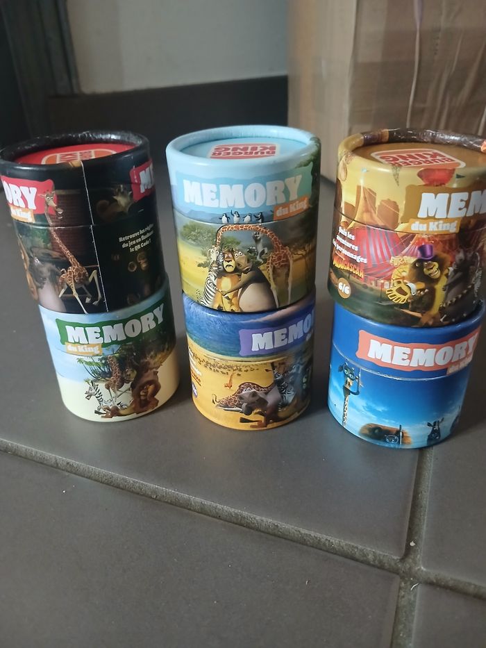 Lot de 6 jeux memory madagascar