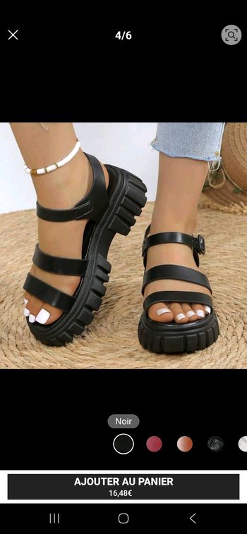 Chaussures ouvertes noires