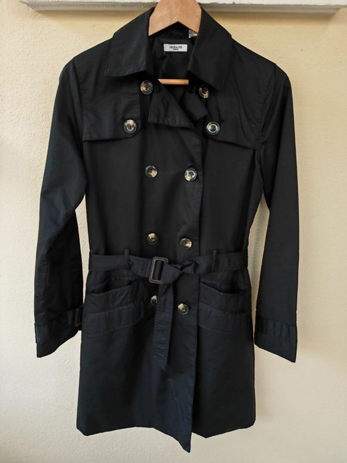 Trench mi-long La Redoute Noir Neuf