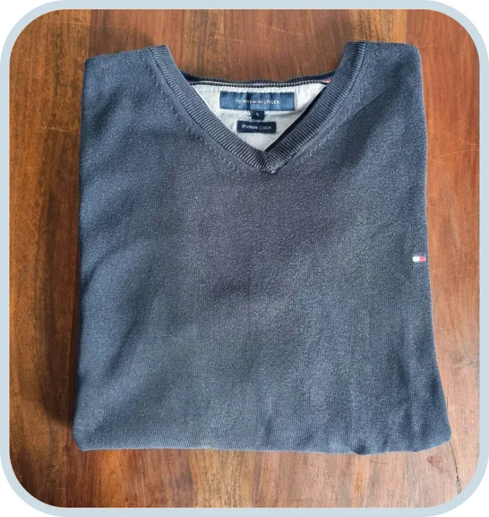 Pull col V Tommy Hilfiger Homme Taille L