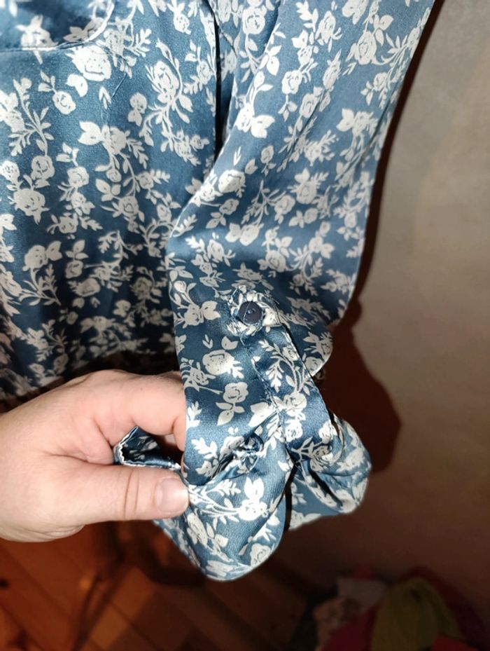 Sublime chemisier en satin Gemo taille 44 - photo numéro 7