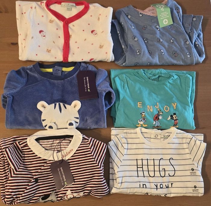 (Neufs non portés) 🤩🥰💙superbe lot pyjamas 9 mois garçon 🥰💙