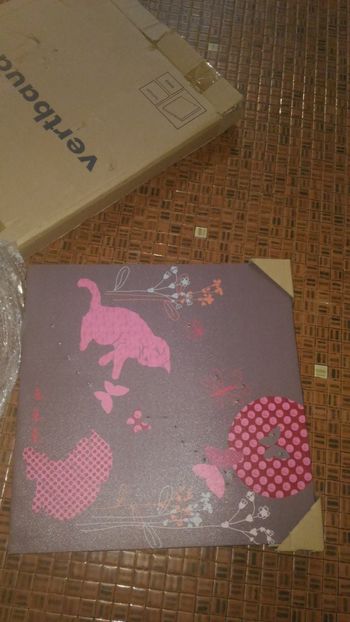 Tableau chat lumineux neuf