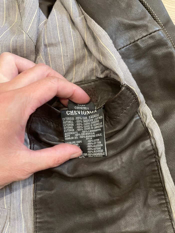 Veste en cuir chevignon - photo numéro 3