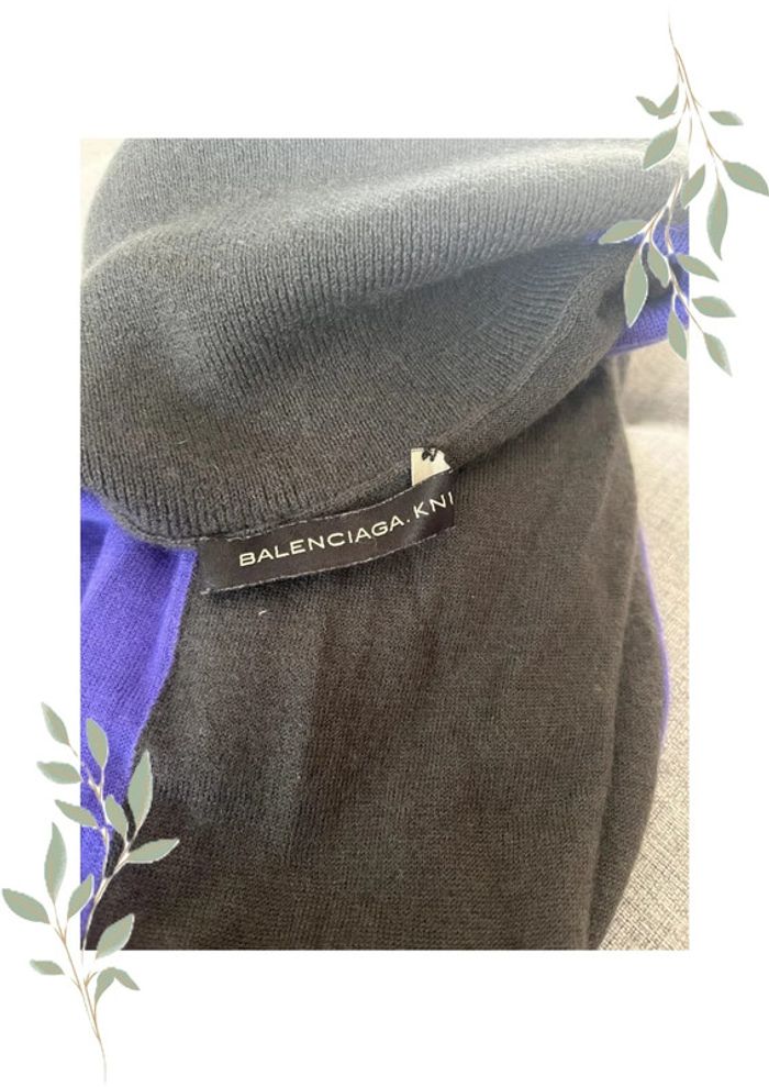 Pull Bicolore en Cachemire – Balenciaga Knits – Taille 38 💜 - photo numéro 4