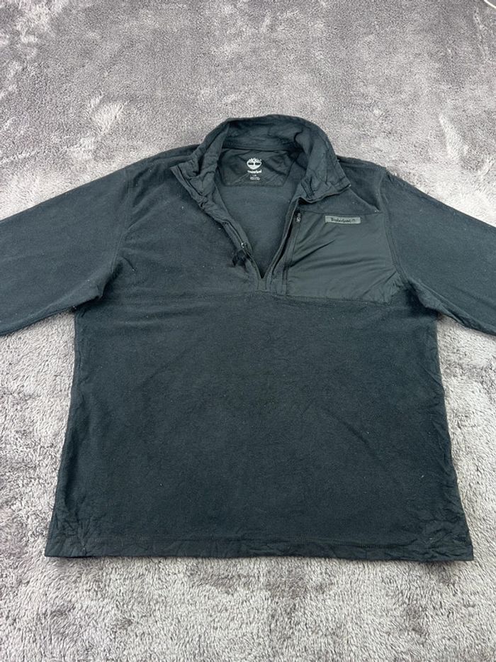 Pull col camionneur Timberland noir avec logo brodé Taille L – Homme - photo numéro 6