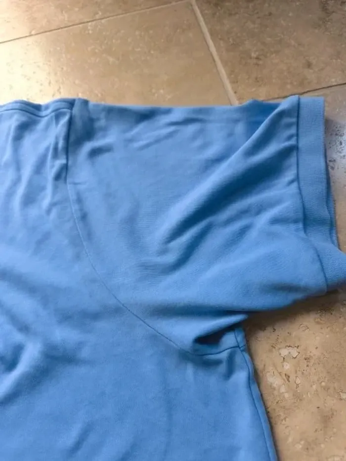 Polo Ralph Lauren homme pima coton 3XB bleu clair logo marine excellent état - photo numéro 7