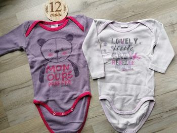 Lot Body 12 mois fille