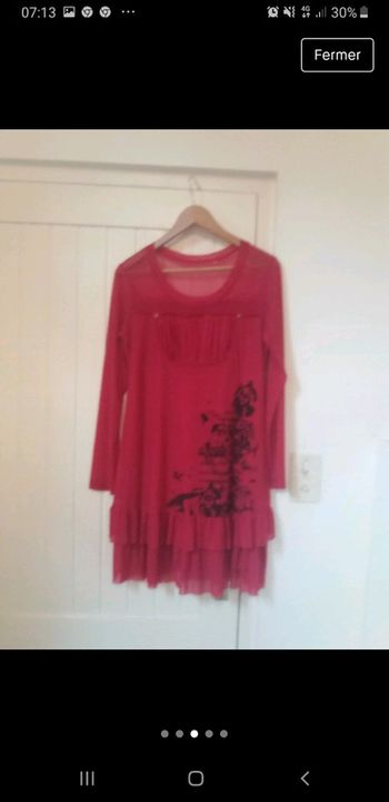 Jolie robe tunique rouge