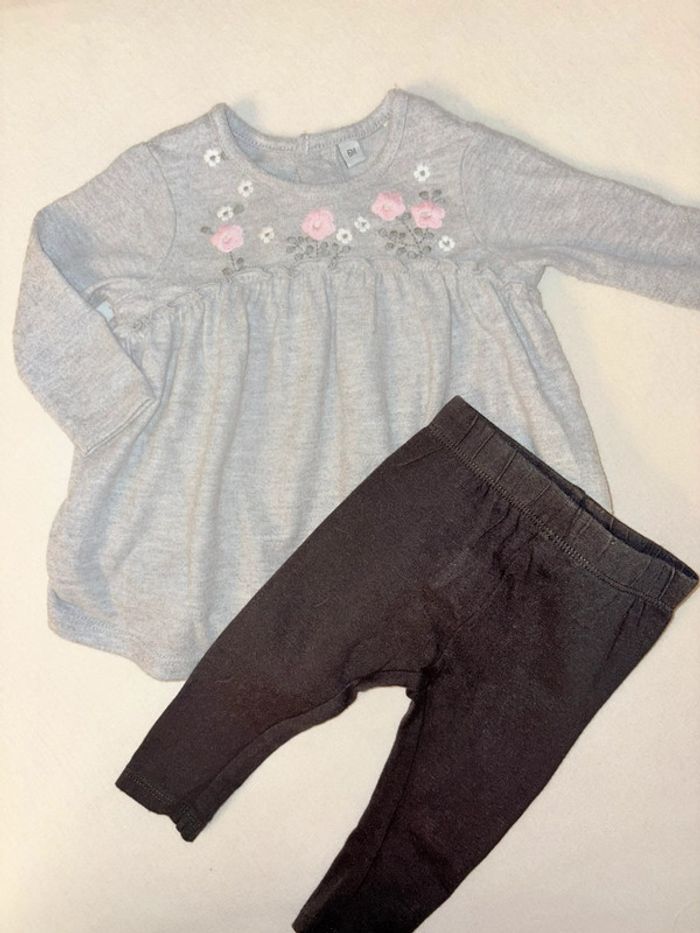 Ensemble 2 pièces tunique et legging 6mois - photo numéro 2