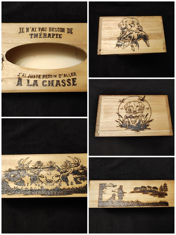 Boite à mouchoirs thème chasse