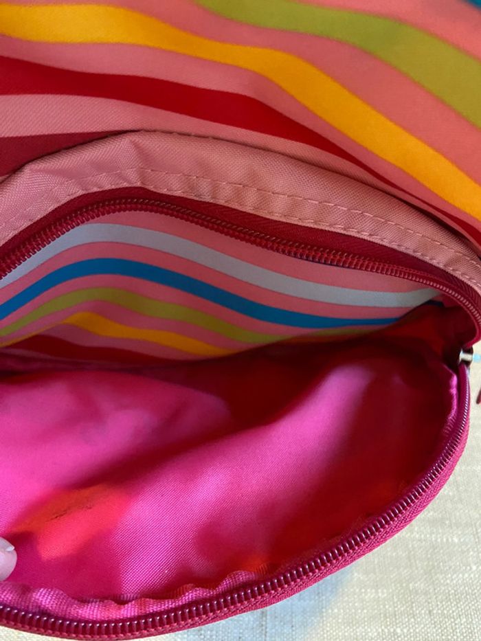 Sac à dos petite fille rayé rose Le Petit Marcel - photo numéro 5