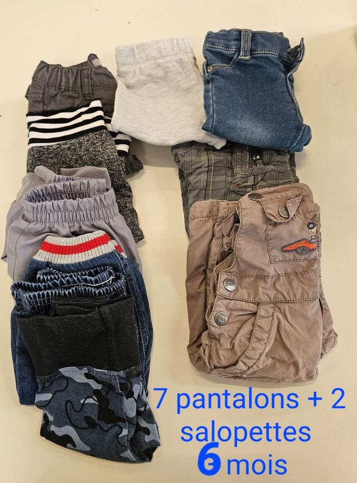 7pantalons + 2 salopettes