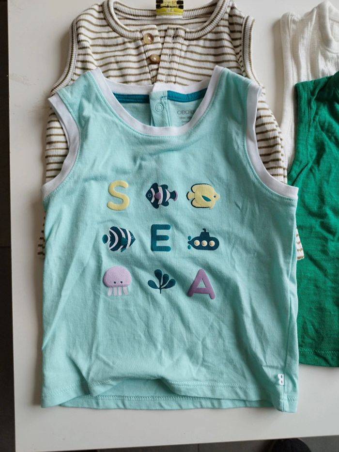 Lot 4 de débardeurs bébé garçon - photo numéro 3