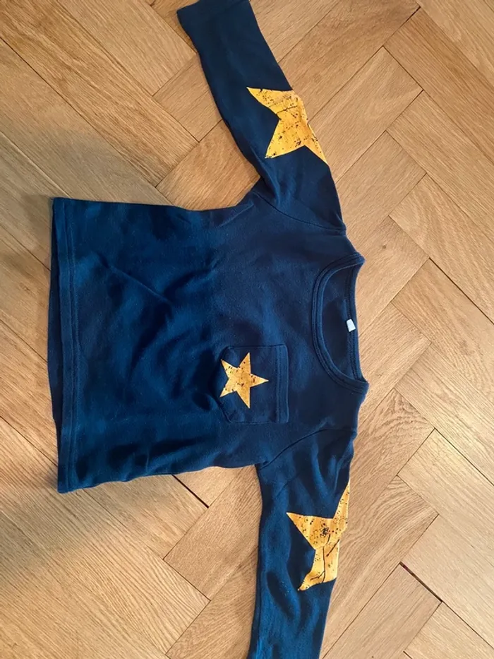 T short manches longues bleu star