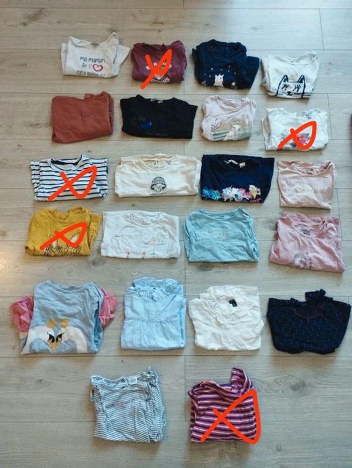 Lot tee shirt manche longue