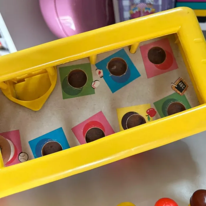 School bus fisher price vintage complet - photo numéro 7